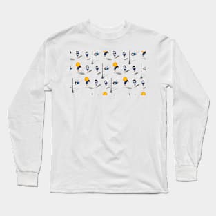 Weather forecast. Handmade seamless pattern design in watercolor and pencil. Long Sleeve T-Shirt